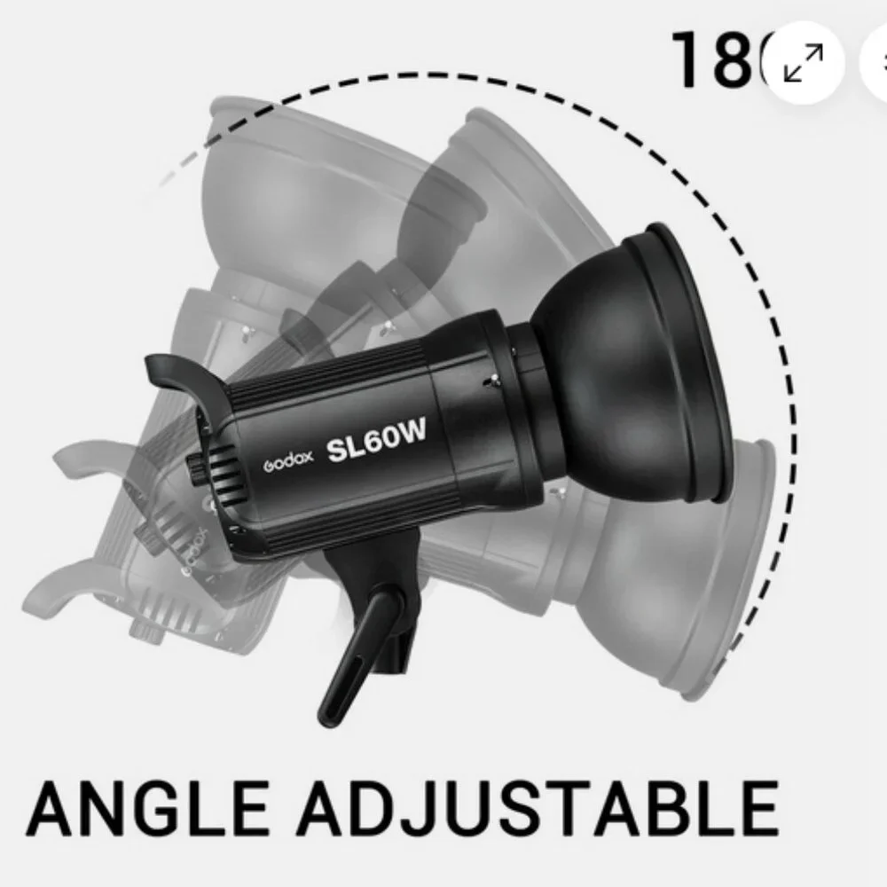 Godox SL-60W Photo Video Light + Adapter & Remote